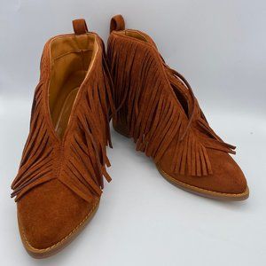 YDN Western Ankle High Boots with Tassels